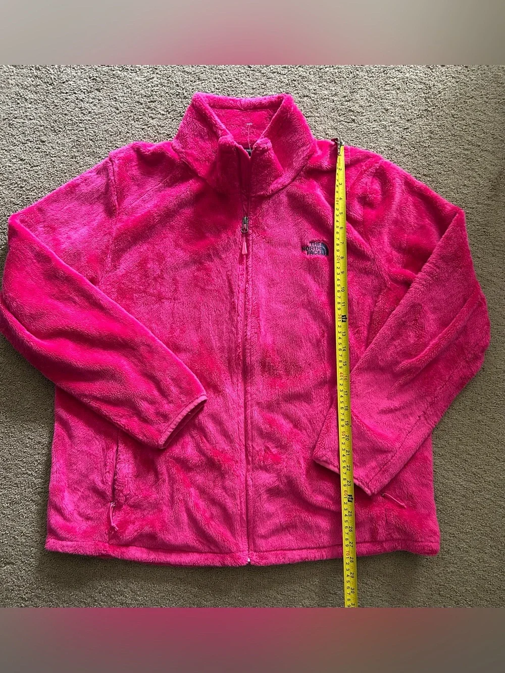 North Face Jacket Womens Medium Pink Osito Faux Fur Fleece Fuzy Cozy Soft XXXL